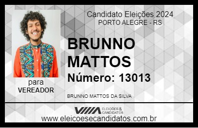 Candidato BRUNNO MATTOS 2024 - PORTO ALEGRE - Eleições