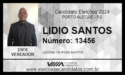 Candidato LIDIO SANTOS 2024 - PORTO ALEGRE - Eleições