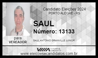 Candidato SAUL 2024 - PORTO ALEGRE - Eleições