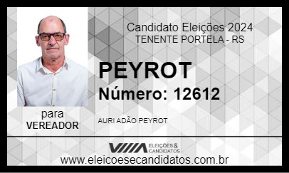 Candidato PEYROT 2024 - TENENTE PORTELA - Eleições