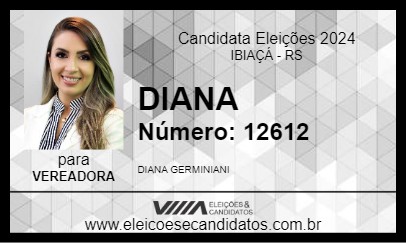 Candidato DIANA 2024 - IBIAÇÁ - Eleições