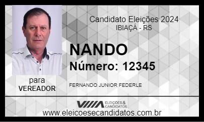 Candidato NANDO 2024 - IBIAÇÁ - Eleições