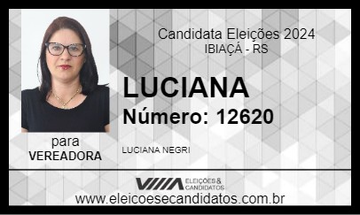 Candidato LUCIANA 2024 - IBIAÇÁ - Eleições