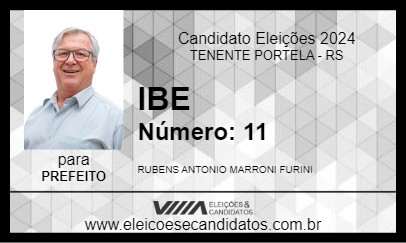 Candidato IBE 2024 - TENENTE PORTELA - Eleições