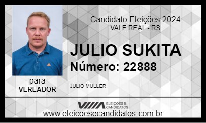 Candidato JULIO SUKITA 2024 - VALE REAL - Eleições