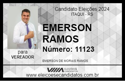 Candidato EMERSON RAMOS 2024 - ITAQUI - Eleições