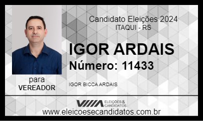 Candidato IGOR ARDAIS 2024 - ITAQUI - Eleições