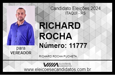 Candidato RICHARD ROCHA 2024 - ITAQUI - Eleições