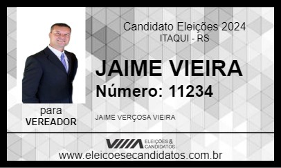 Candidato JAIME VIEIRA 2024 - ITAQUI - Eleições