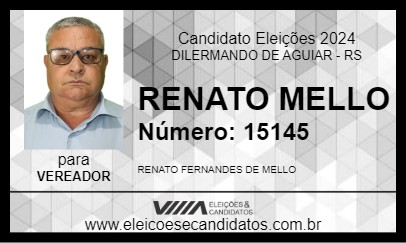 Candidato RENATO MELLO 2024 - DILERMANDO DE AGUIAR - Eleições