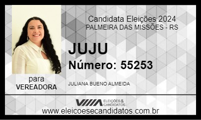 Candidato JUJU 2024 - PALMEIRA DAS MISSÕES - Eleições