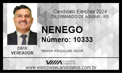 Candidato NENEGO 2024 - DILERMANDO DE AGUIAR - Eleições