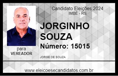 Candidato JORGINHO SOUZA 2024 - IMBÉ - Eleições