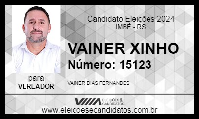 Candidato VAINER XINHO 2024 - IMBÉ - Eleições