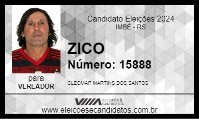 Candidato ZICO 2024 - IMBÉ - Eleições