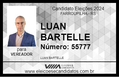 Candidato LUAN BARTELLE 2024 - FARROUPILHA - Eleições