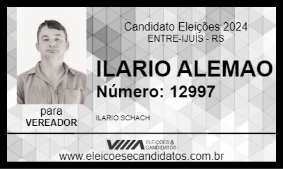 Candidato ILARIO ALEMAO 2024 - ENTRE-IJUÍS - Eleições