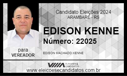 Candidato ÉDINHO KENNE 2024 - ARAMBARÉ - Eleições