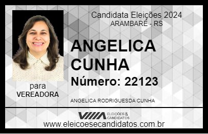 Candidato ANGELICA CUNHA 2024 - ARAMBARÉ - Eleições