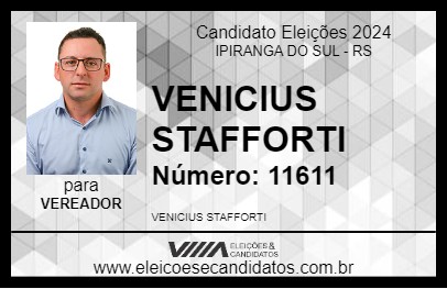 Candidato VENICIUS STAFFORTI 2024 - IPIRANGA DO SUL - Eleições