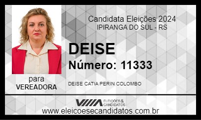 Candidato DEISE 2024 - IPIRANGA DO SUL - Eleições