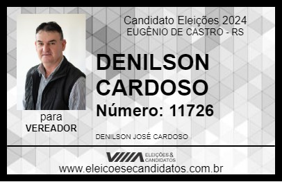 Candidato DENILSON CARDOSO 2024 - EUGÊNIO DE CASTRO - Eleições