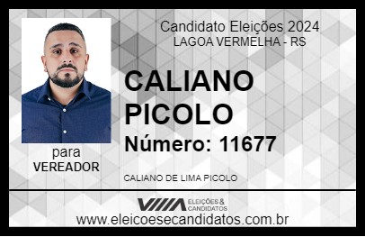 Candidato CALIANO PICOLO 2024 - LAGOA VERMELHA - Eleições