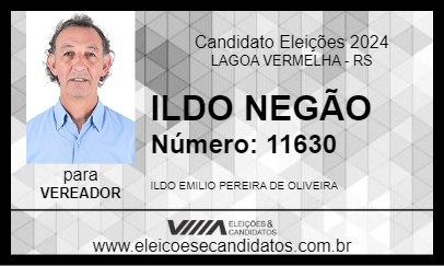 Candidato ILDO NEGÃO 2024 - LAGOA VERMELHA - Eleições