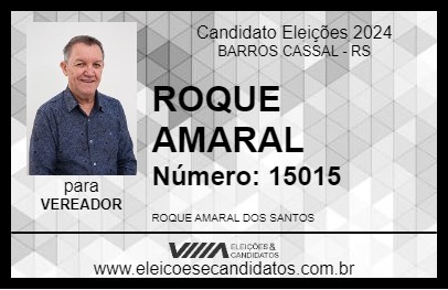 Candidato ROQUE AMARAL 2024 - BARROS CASSAL - Eleições