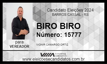 Candidato BIRO BIRO 2024 - BARROS CASSAL - Eleições