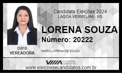 Candidato LORENA SOUZA 2024 - LAGOA VERMELHA - Eleições