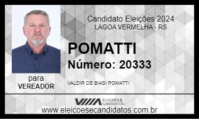 Candidato POMATTI 2024 - LAGOA VERMELHA - Eleições