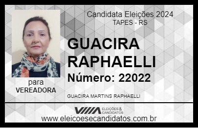 Candidato GUACIRA RAPHAELLI 2024 - TAPES - Eleições