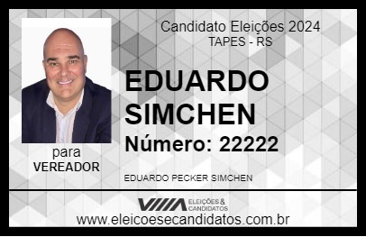 Candidato EDUARDO SIMCHEN 2024 - TAPES - Eleições