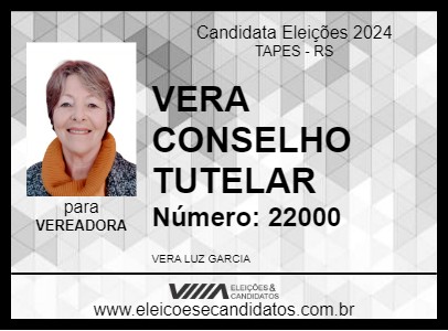 Candidato VERA CONSELHO TUTELAR 2024 - TAPES - Eleições