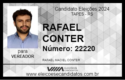 Candidato RAFAEL CONTER 2024 - TAPES - Eleições