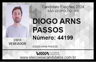 Candidato DIOGO ARNS PASSOS 2024 - SÃO LEOPOLDO - Eleições