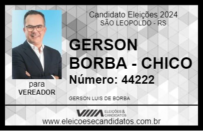 Candidato GERSON BORBA - CHICO 2024 - SÃO LEOPOLDO - Eleições