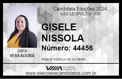 Candidato GISELE NISSOLA 2024 - SÃO LEOPOLDO - Eleições