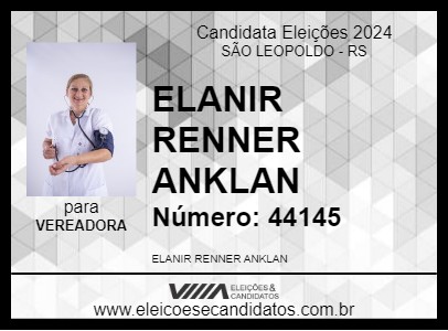 Candidato ELANIR RENNER ANKLAN 2024 - SÃO LEOPOLDO - Eleições