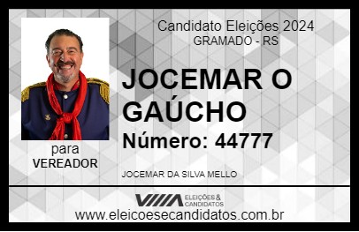 Candidato JOCEMAR O GAÚCHO 2024 - GRAMADO - Eleições