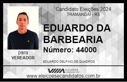 Candidato EDUARDO DA BARBEARIA 2024 - TRAMANDAÍ - Eleições