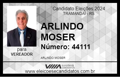 Candidato ARLINDO MOSER 2024 - TRAMANDAÍ - Eleições