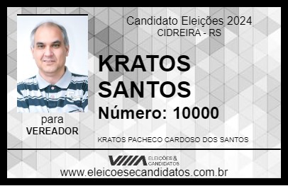 Candidato KRATOS SANTOS 2024 - CIDREIRA - Eleições