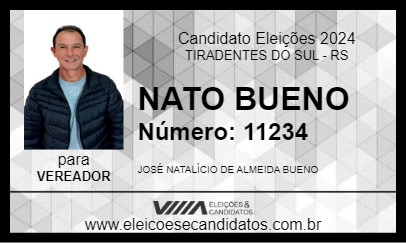 Candidato NATO BUENO 2024 - TIRADENTES DO SUL - Eleições