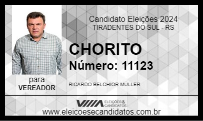 Candidato CHORITO 2024 - TIRADENTES DO SUL - Eleições