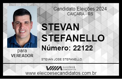 Candidato STEVAN STEFANELLO 2024 - CAIÇARA - Eleições