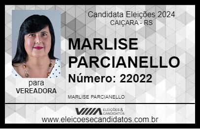 Candidato MARLISE PARCIANELLO 2024 - CAIÇARA - Eleições