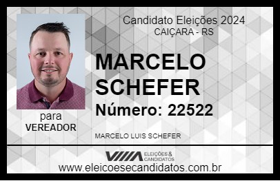 Candidato MARCELO SCHEFER 2024 - CAIÇARA - Eleições