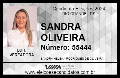 Candidato SANDRA OLIVEIRA 2024 - RIO GRANDE - Eleições